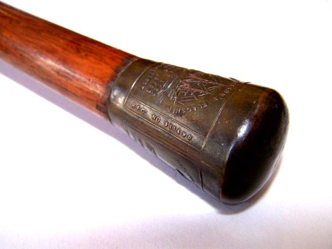 A Rare Cane made from salvaged wood and copper from Admiral Nelson's Flagship HMS FOUDROYANT